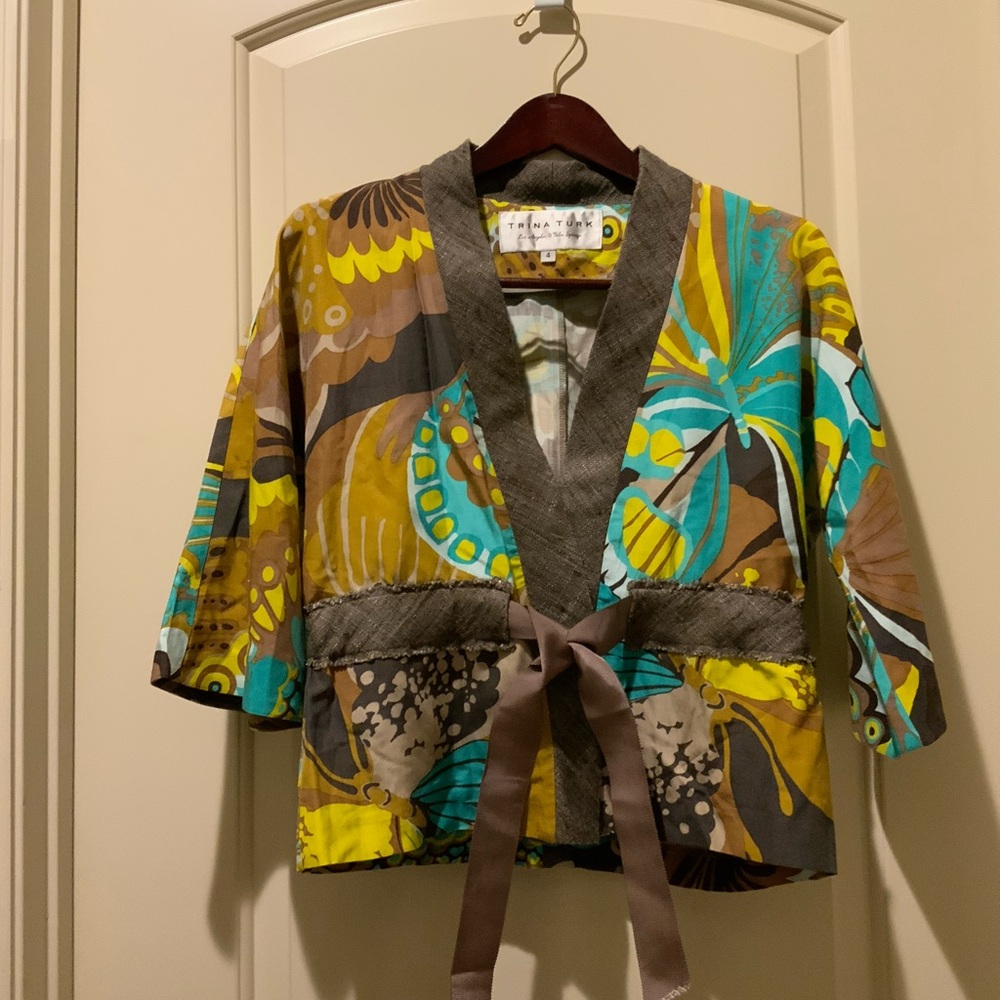 Trina Turk Multicolor Patterned Jacket - image 1